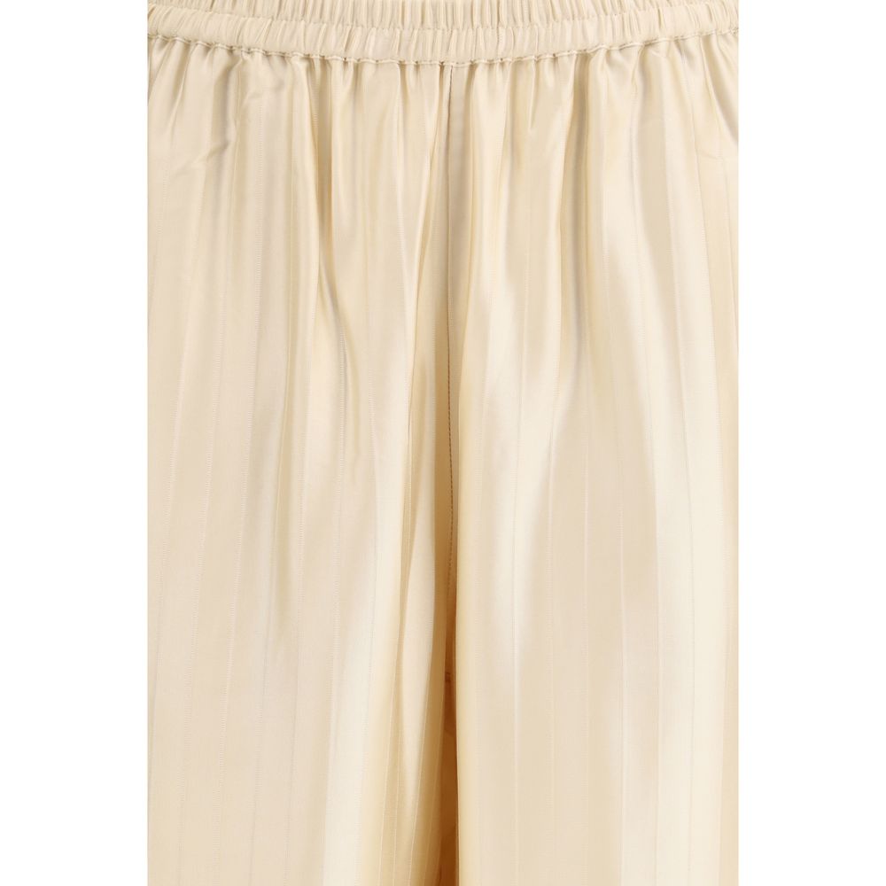 Loulou De Saison Beige Viscose Casual Pants