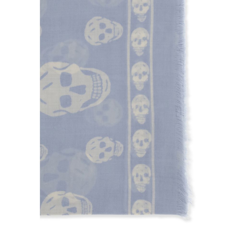 Alexander McQueen Blue Modal Scarf