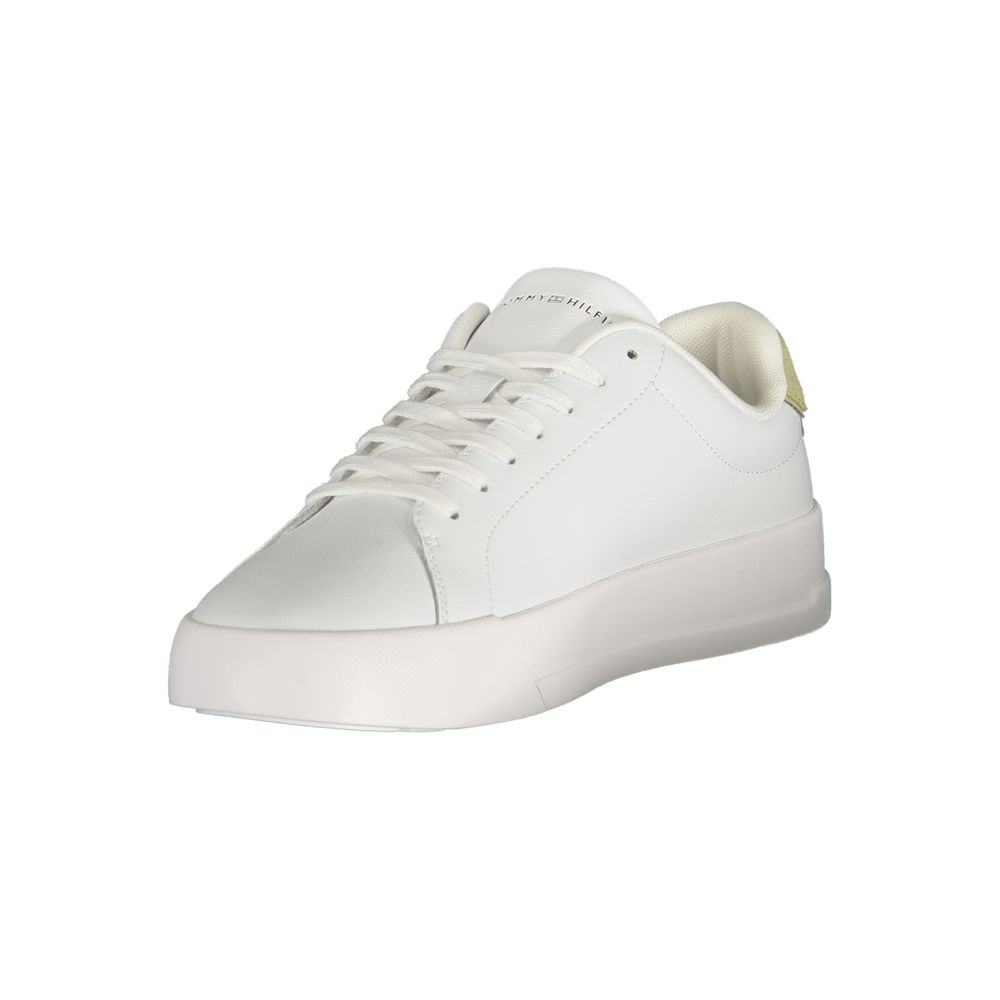 Tommy Hilfiger White Polyester Athletic Sneakers