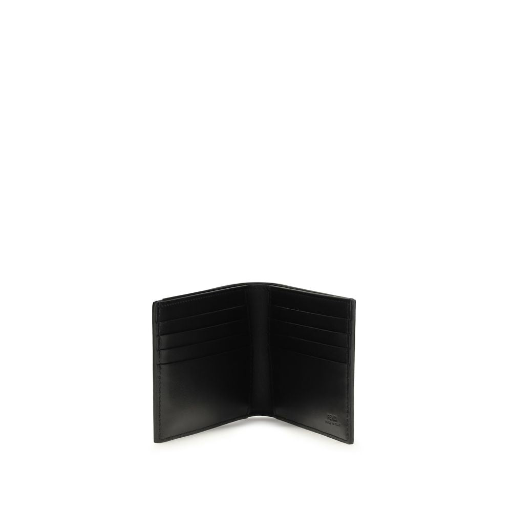 Fendi Black Calf Leather Bos Taurus Wallet