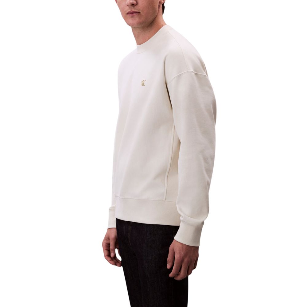 Calvin Klein Jeans White Cotton Sweatshirt