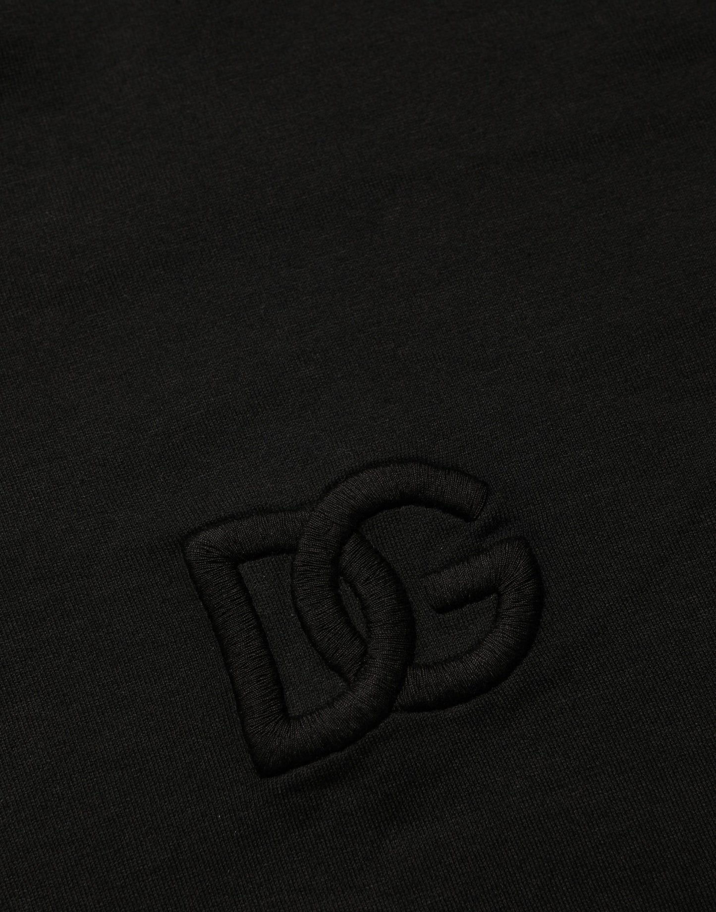 Dolce & Gabbana Black Cotton Short Sleeves Crew Neck T-shirt