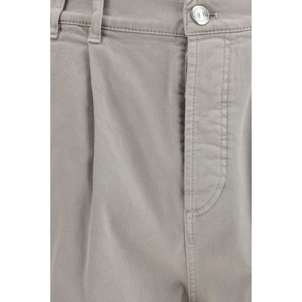 Brunello Cucinelli Beige Cotton Casual Pants