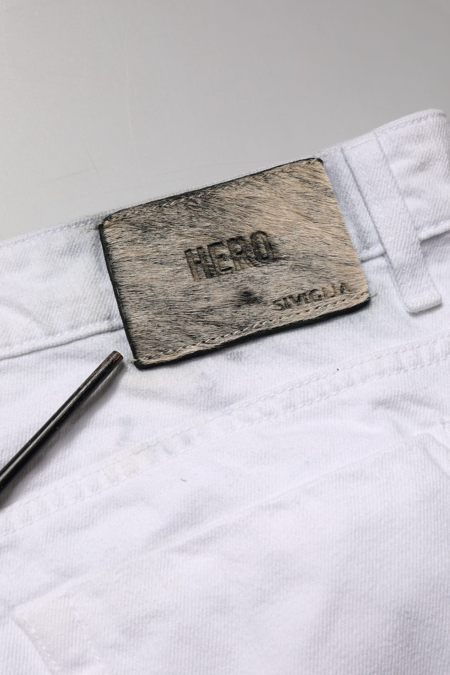 Siviglia White Mid Waist Cotton Skinny Denim Men Trouser Jeans