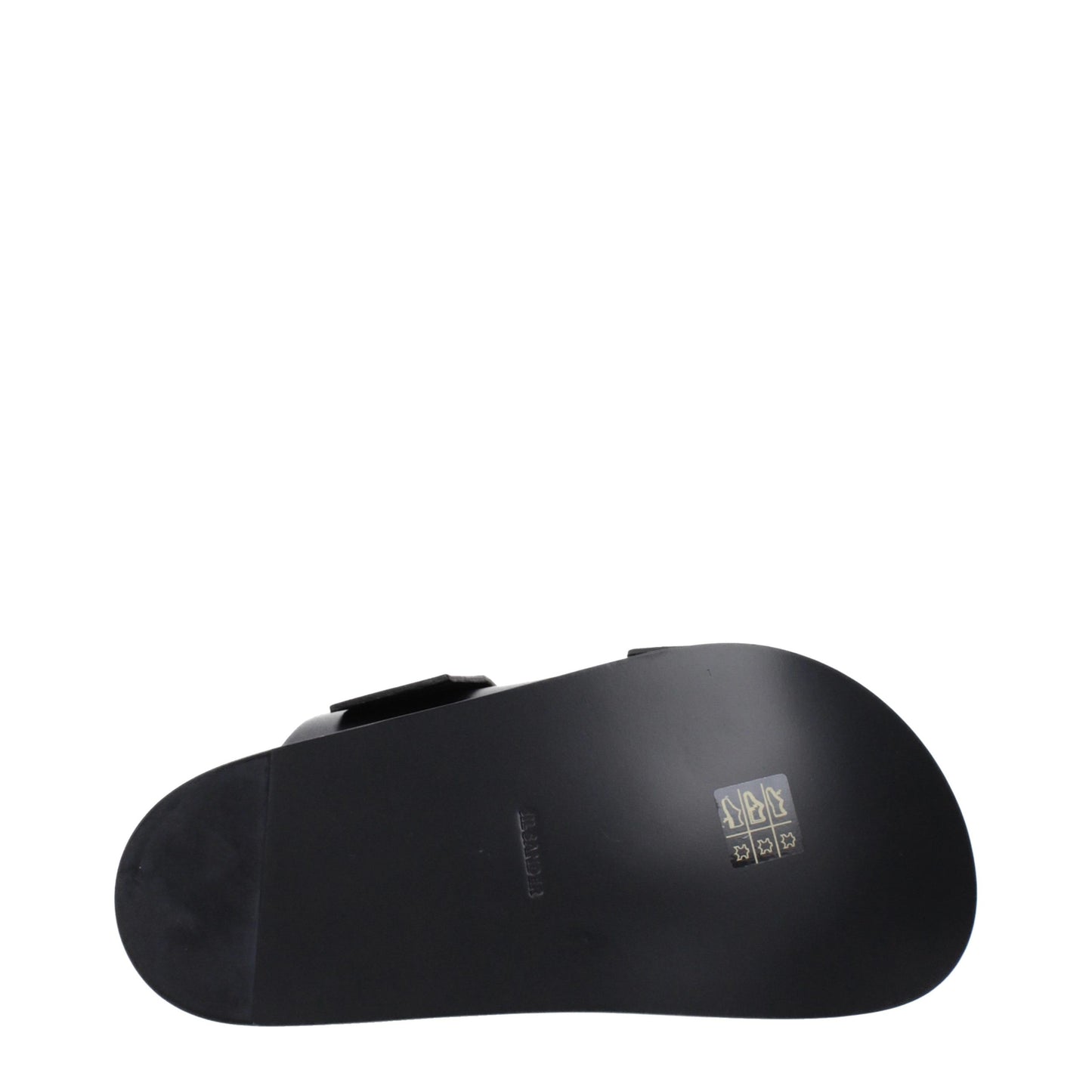Jil Sander Black Leather Slippers