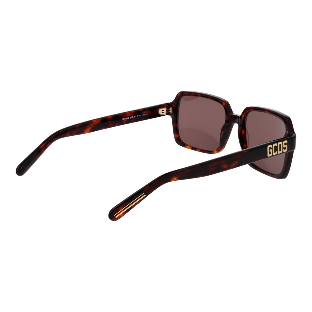 GCDS Brown Plastic Sunglasses