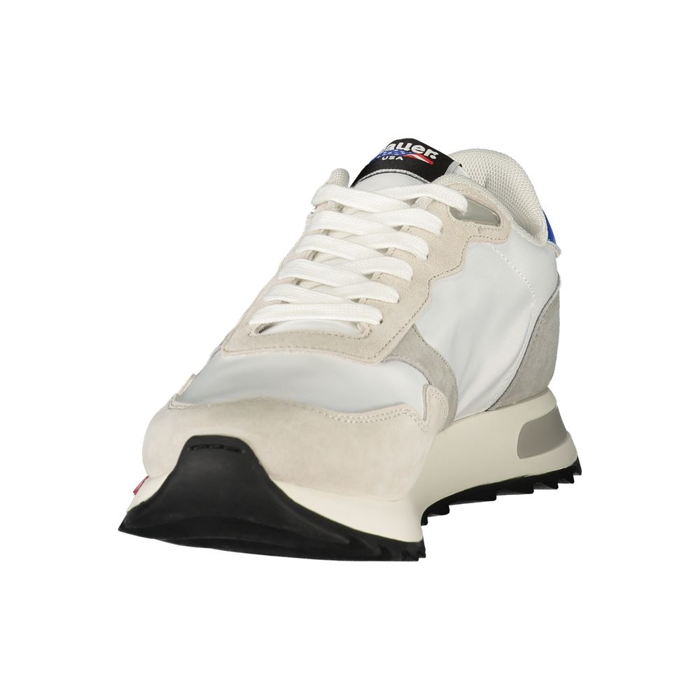 Blauer White Polyester Men's Sneaker