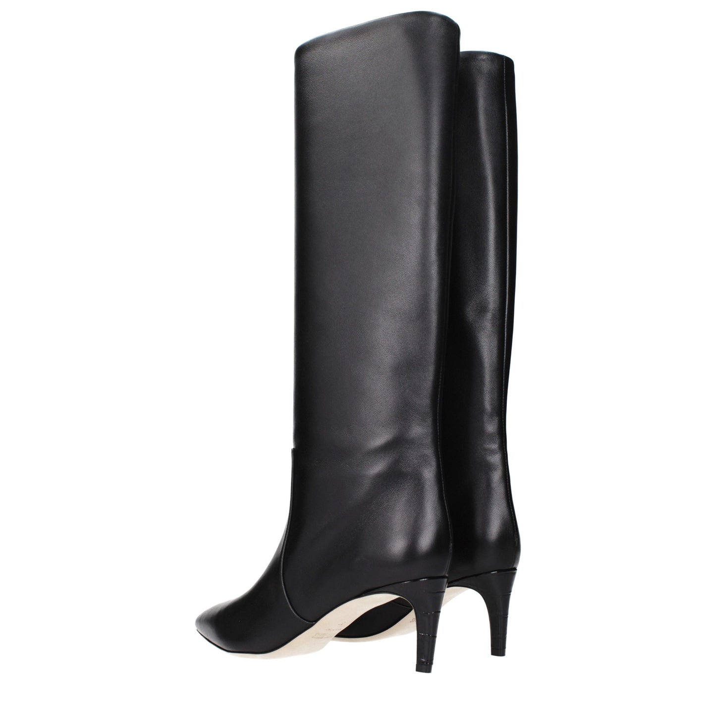 Paris Texas Black Leather Ankle Boots