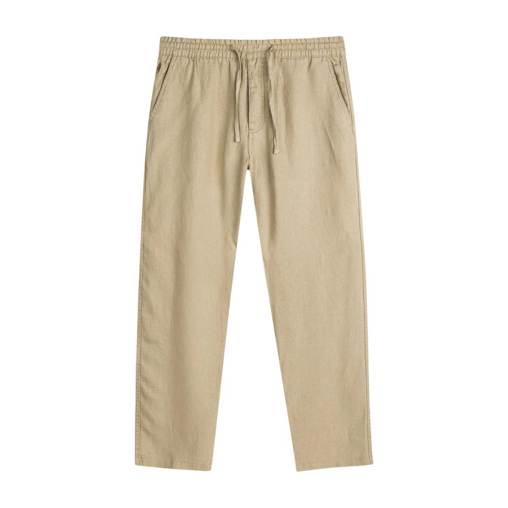 Lyle & Scott Beige Linen Casual Pants