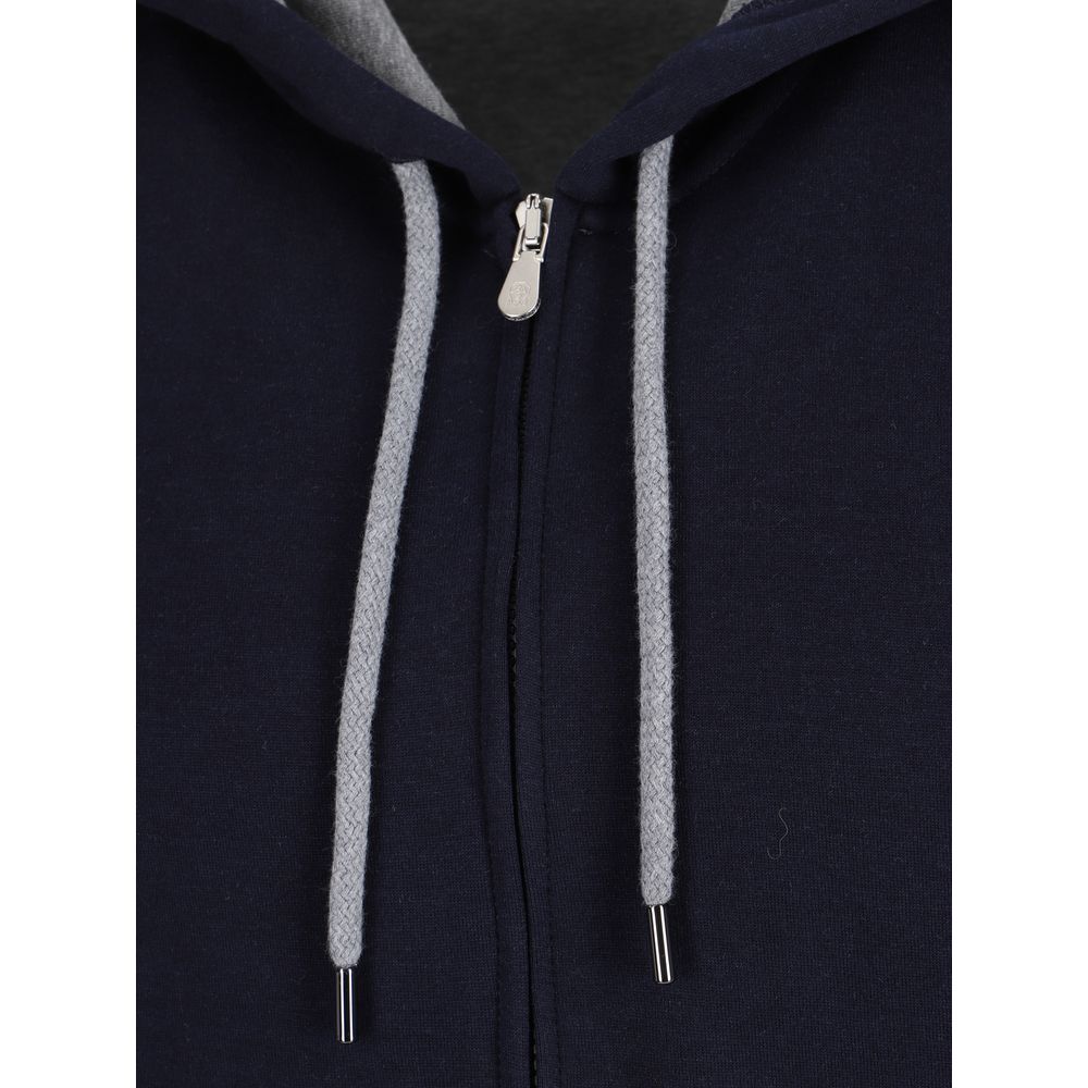 Brunello Cucinelli Blue Cotton Sweatshirt