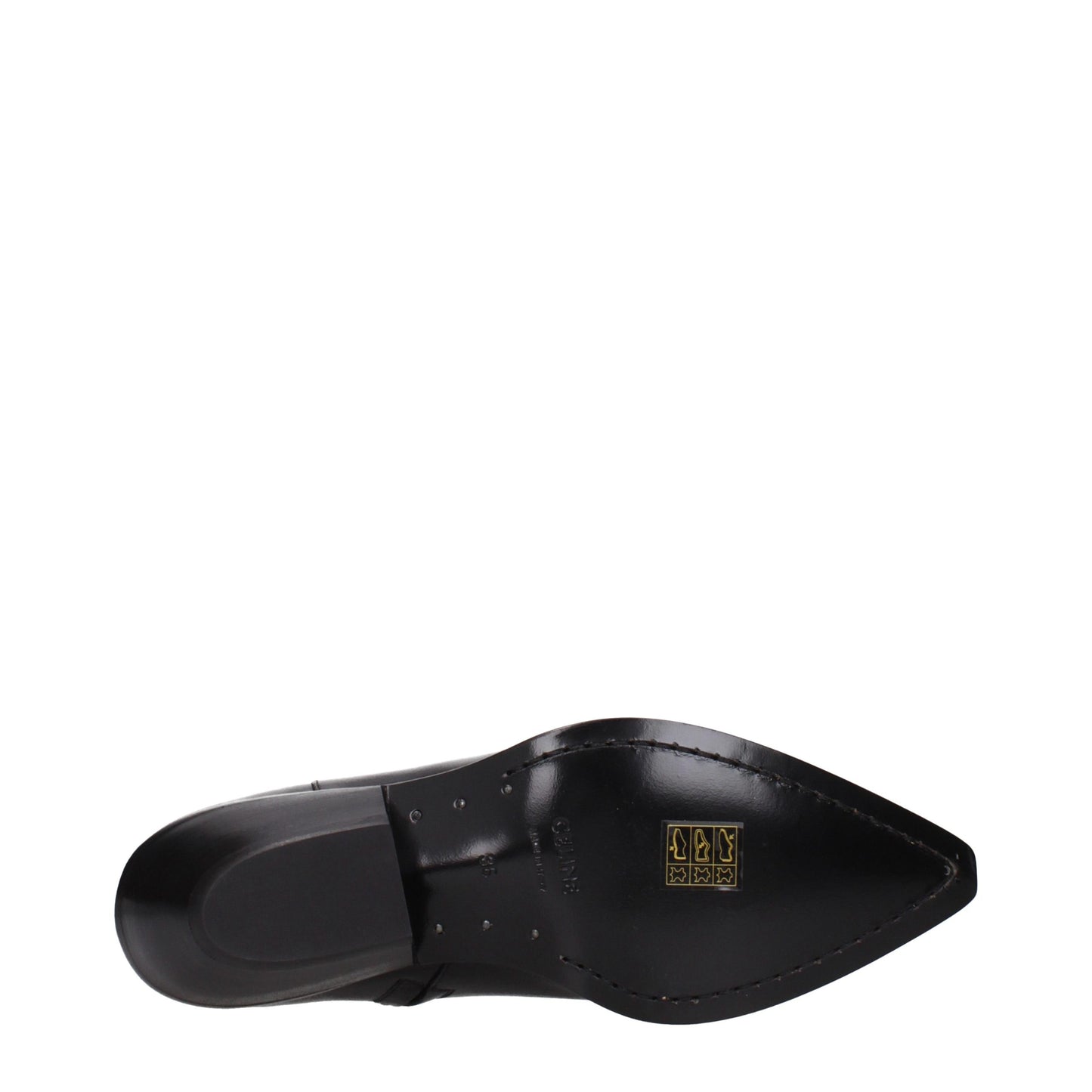 Celine Black Leather Ankle Boots