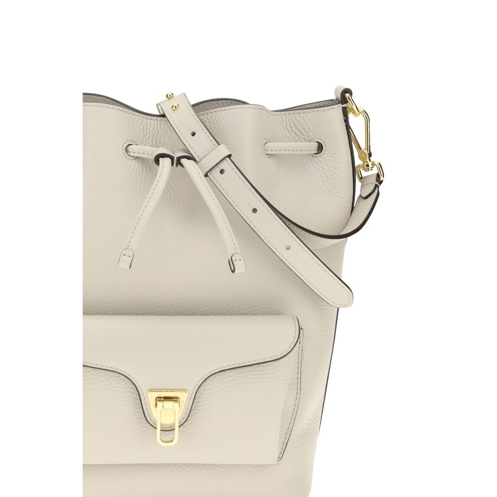 Coccinelle Green Calf Leather Bos Taurus Backet Bag
