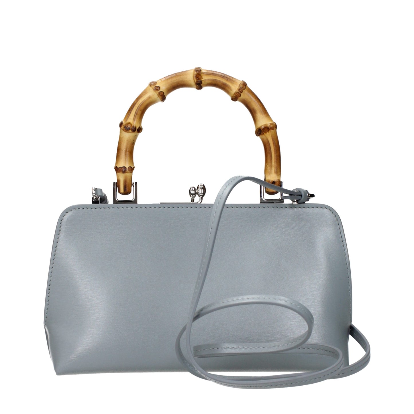 Jil Sander Gray Leather Handbag