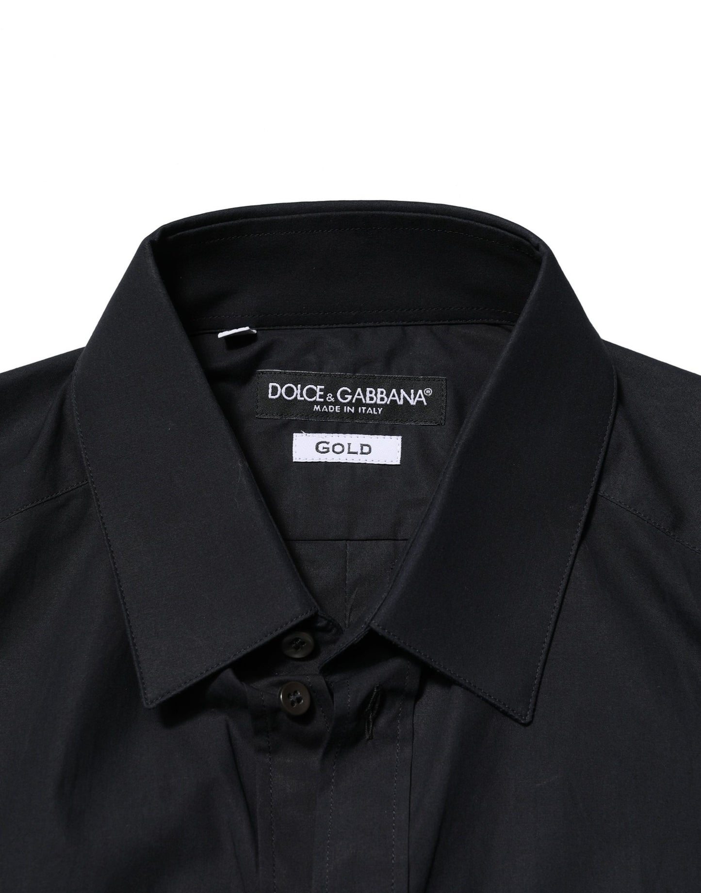 Dolce & Gabbana Black GOLD Long Sleeves Formal Dress Shirt