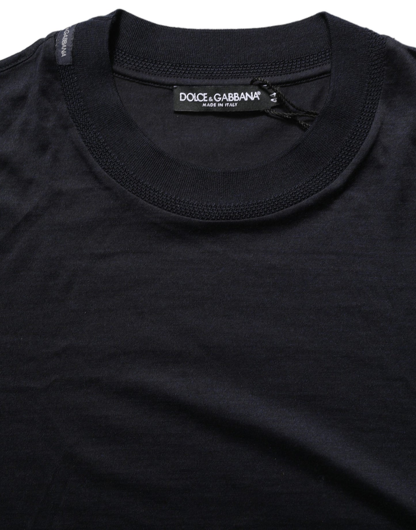 Dolce & Gabbana Blue Cotton Crew Neck Short Sleeve T-shirt