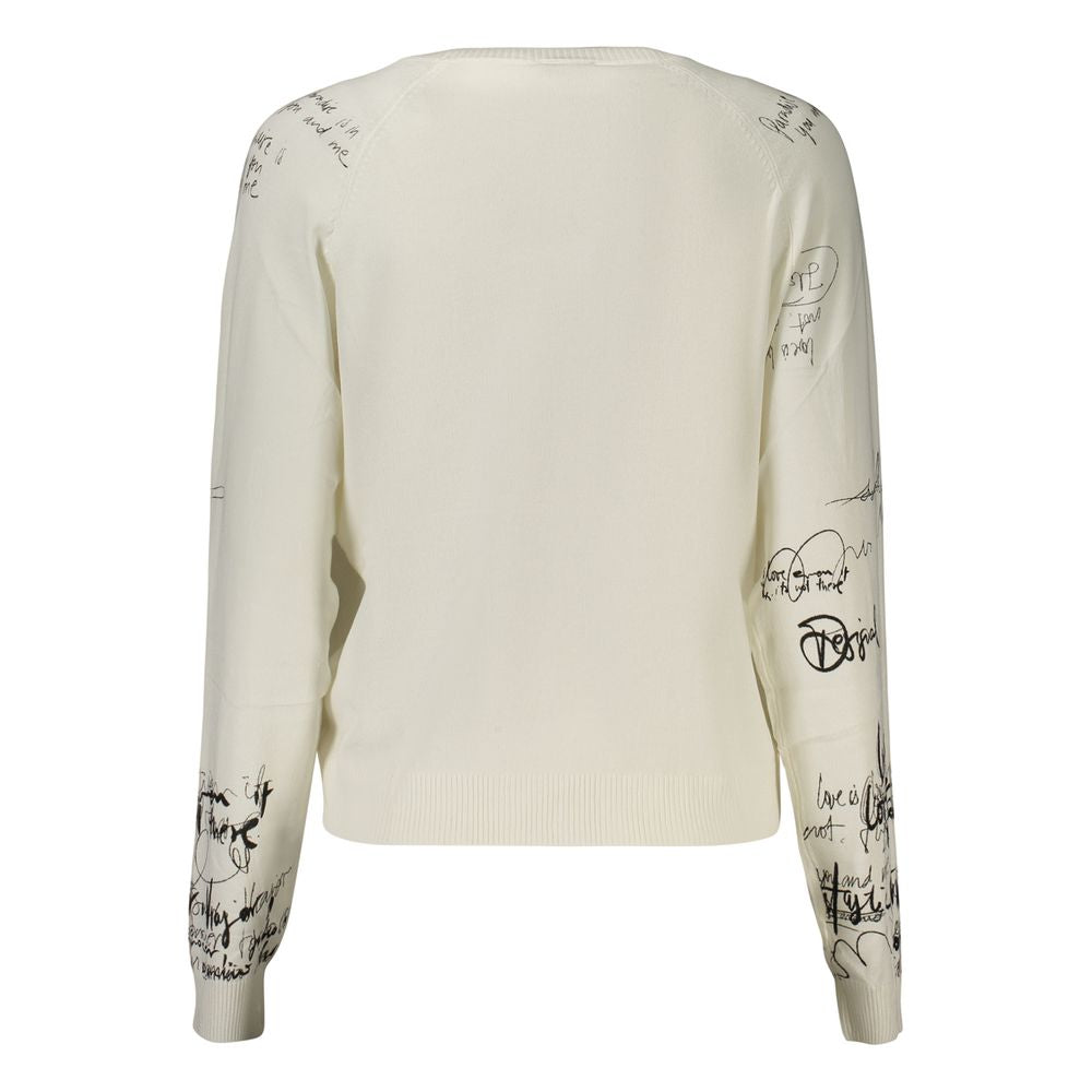 Desigual White Viscose Sweatshirt