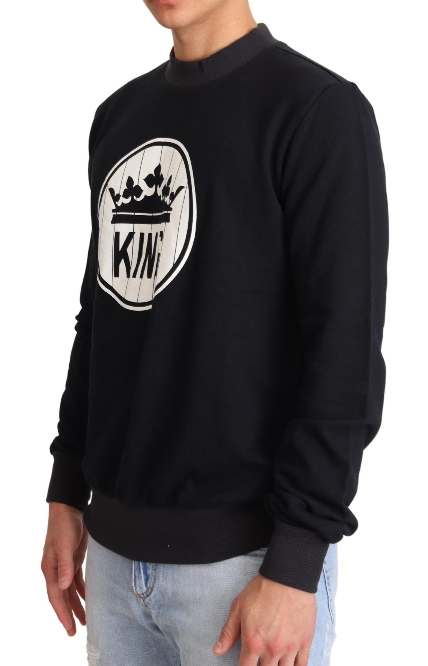 Blue Crown King Cotton Pullover Sweater