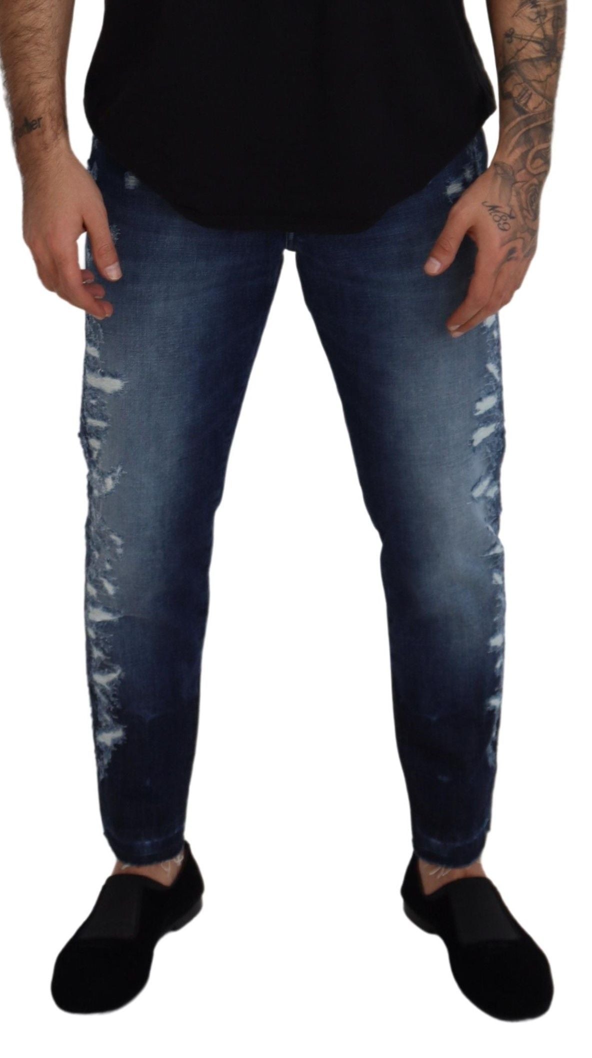 Blue Wash Cotton Regular Denim Jeans Pants