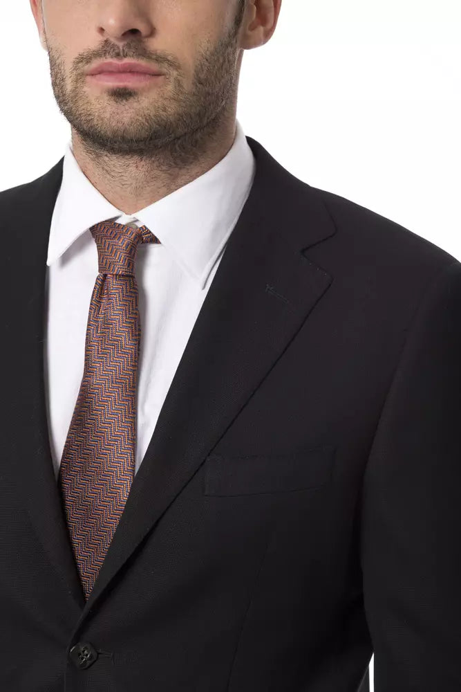 Black Wool Mens Blazer