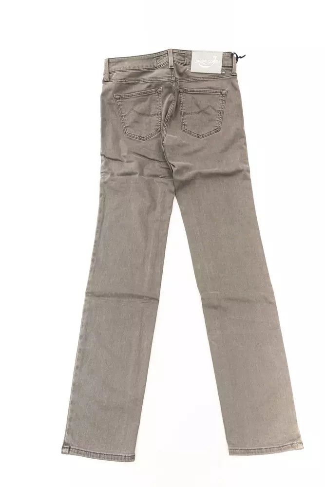 Jacob Cohen Gray Cotton Women Jeans