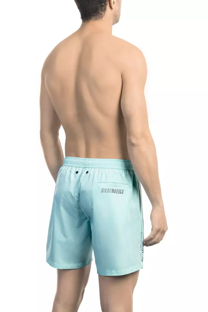 Bikkembergs Light Blue Polyester Swimwear