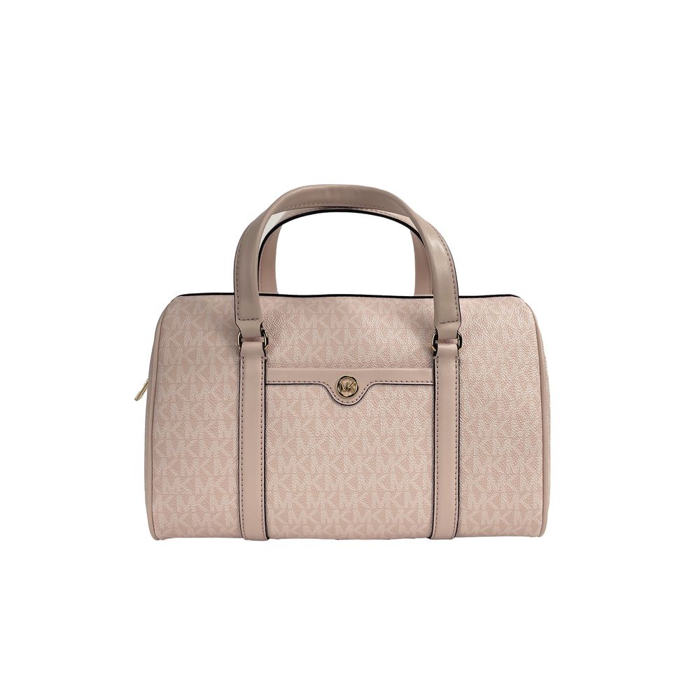 Pink Pvc And Leather Shoulder Bag