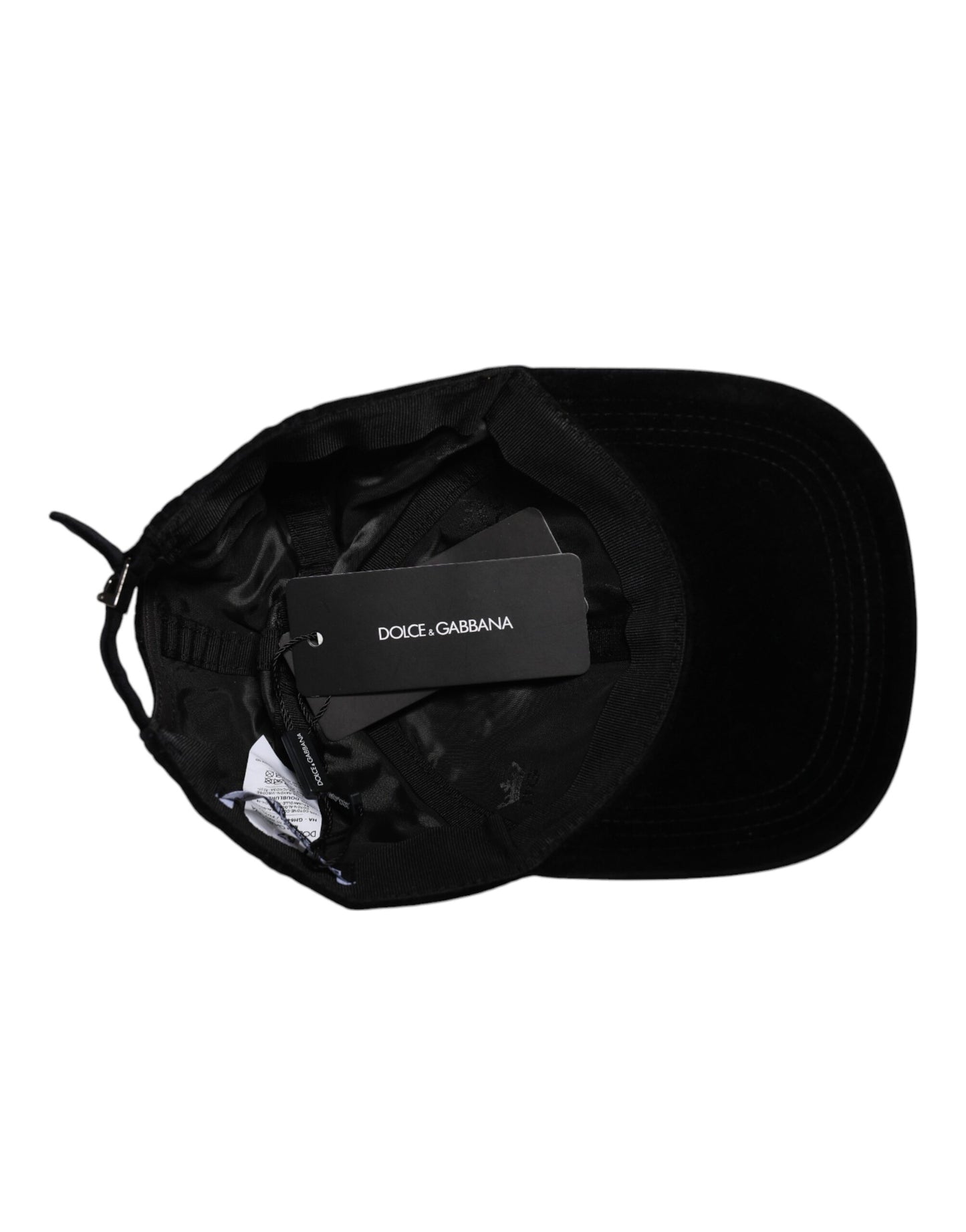 Black Cotton 6 Panels Baseball Cap