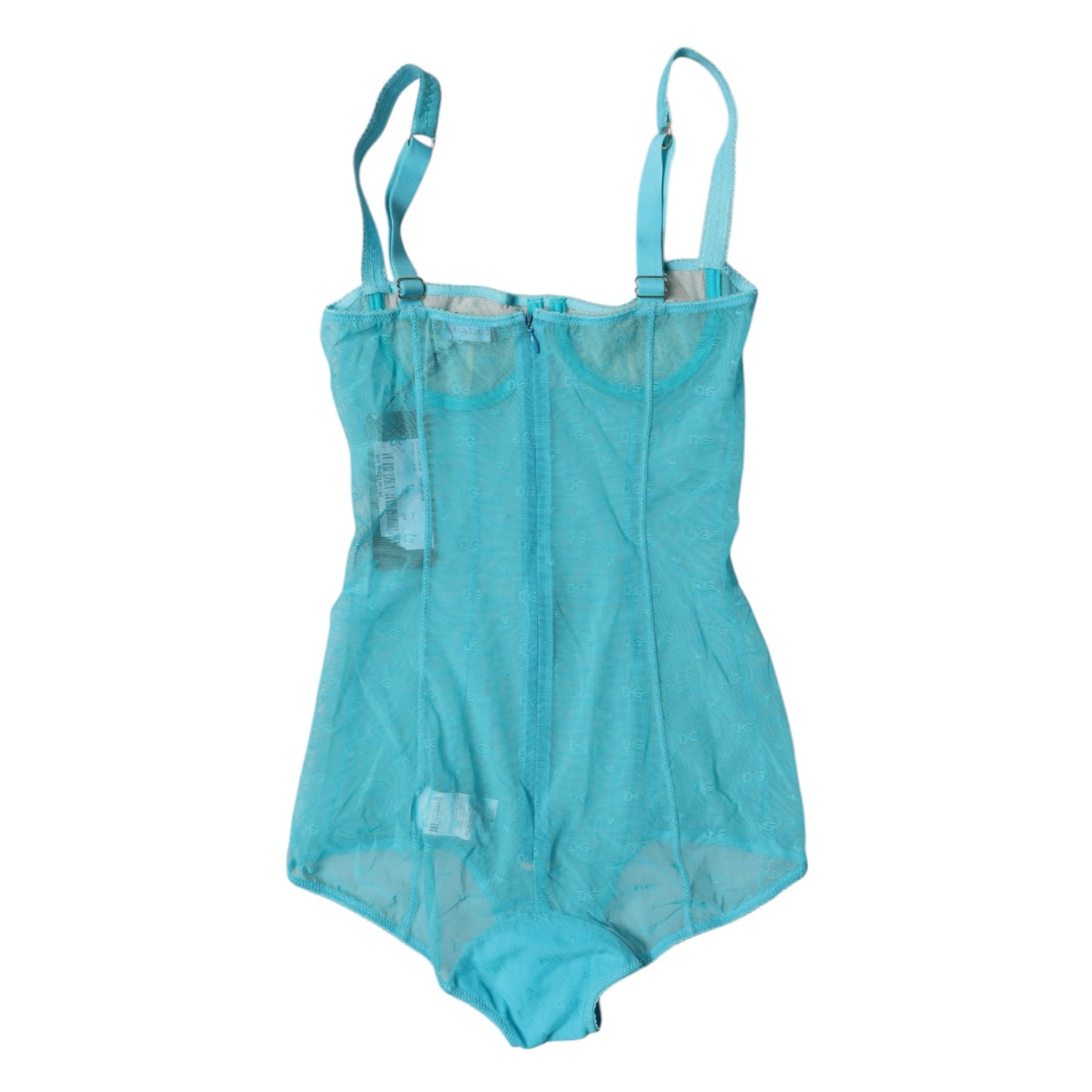 Blue Tulle Balconette Bra Bodysuit Underwear