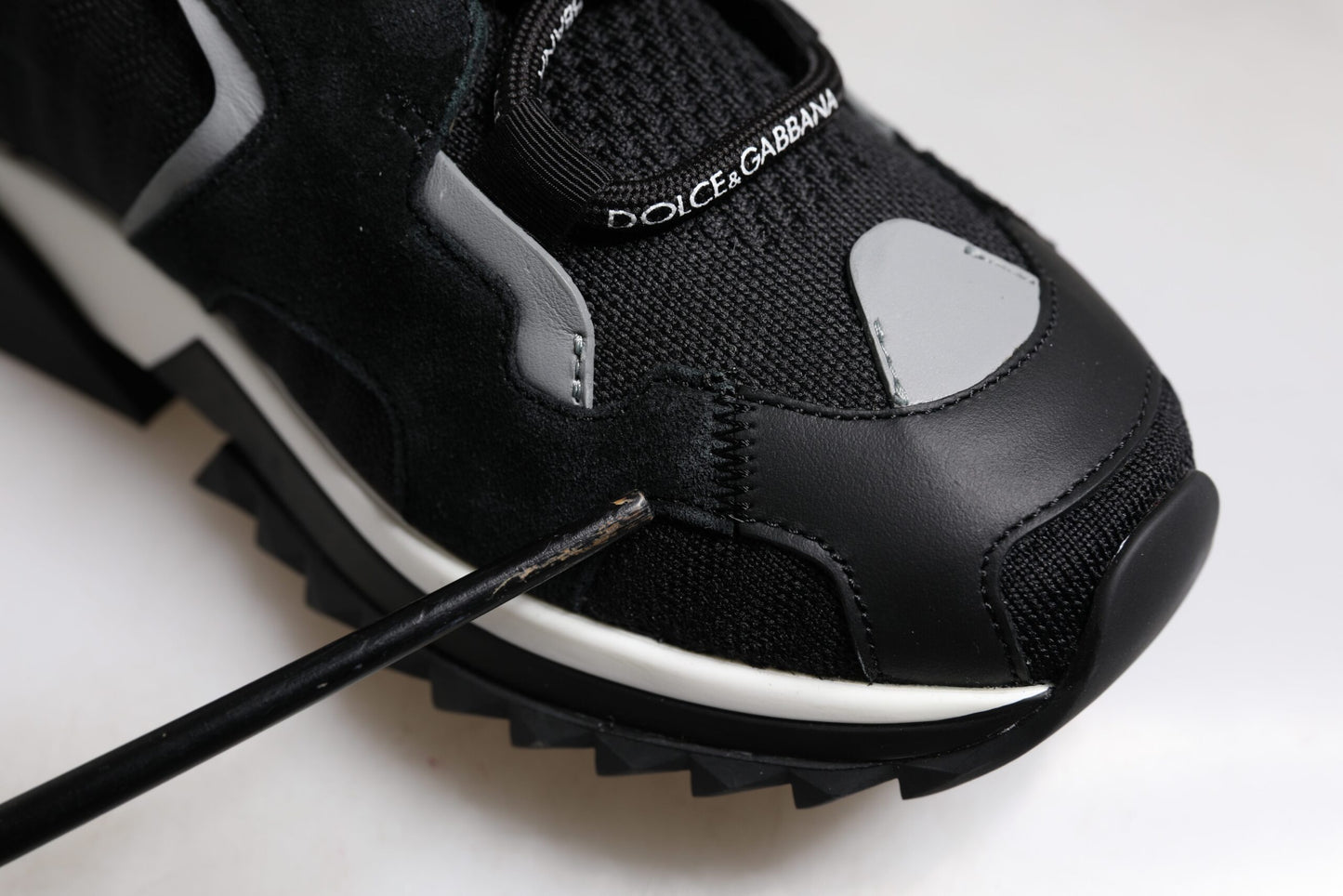 Black Mesh Sorrento Trekking Sneakers Shoes