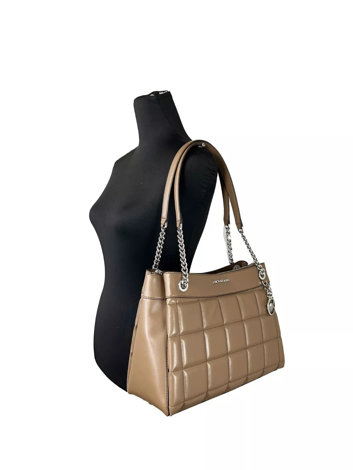 Susan Medium Chain Shoulder Tote Bag Driftwood