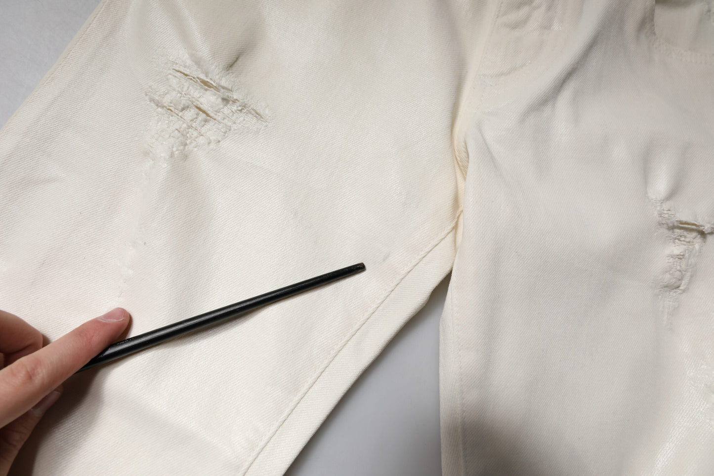 Dolce & Gabbana Off White Cotton Stretch Skinny Denim Jeans