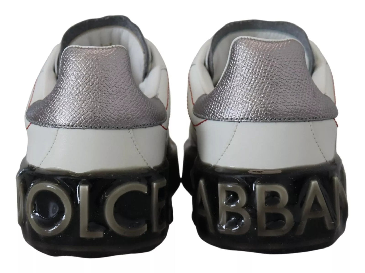 Dolce & Gabbana White Leather Portofino Sneakers Shoes