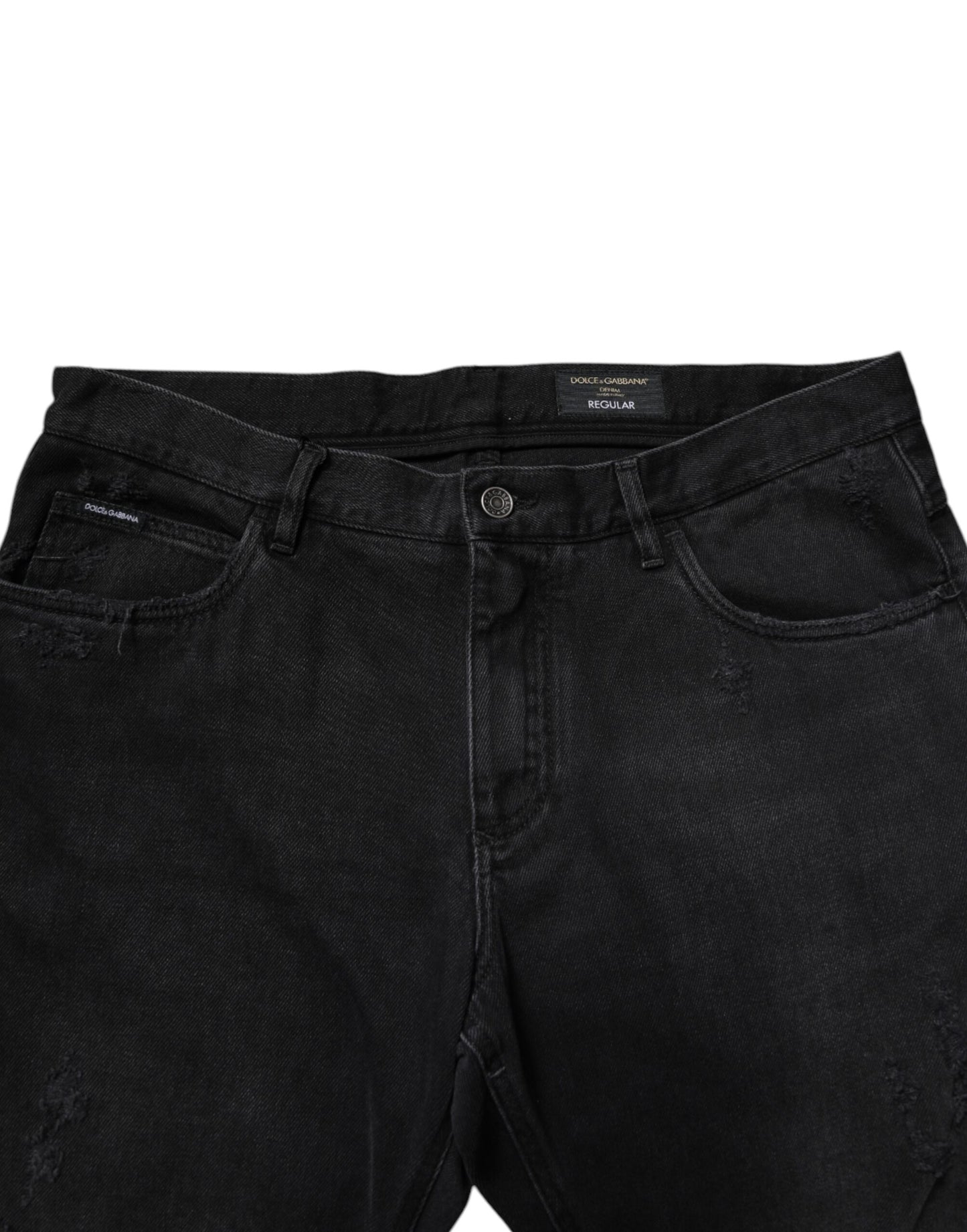 Dolce & Gabbana Black Cotton Skinny Men Denim Jeans