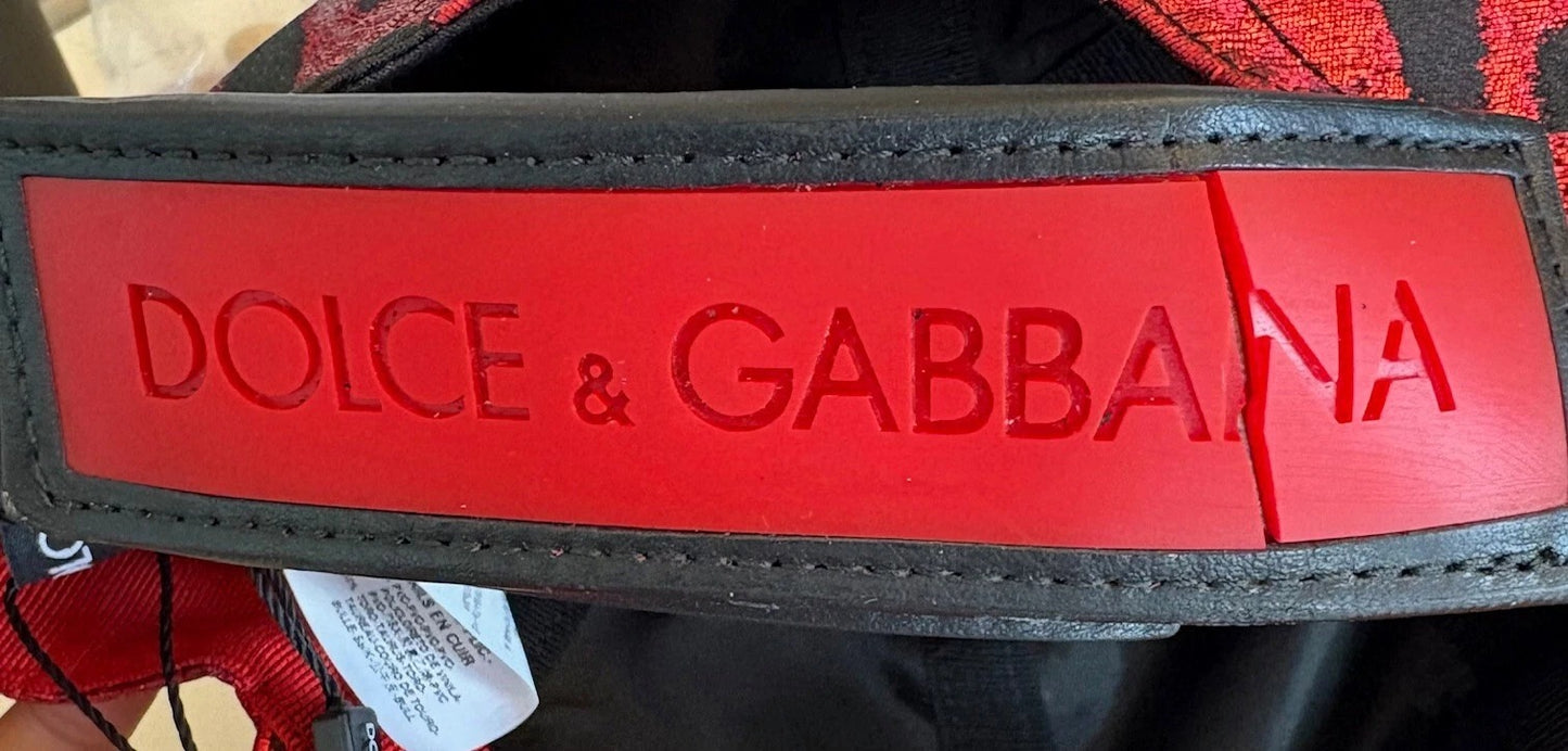 Red Leopard DG Logo 6 Panels Baseball Cap