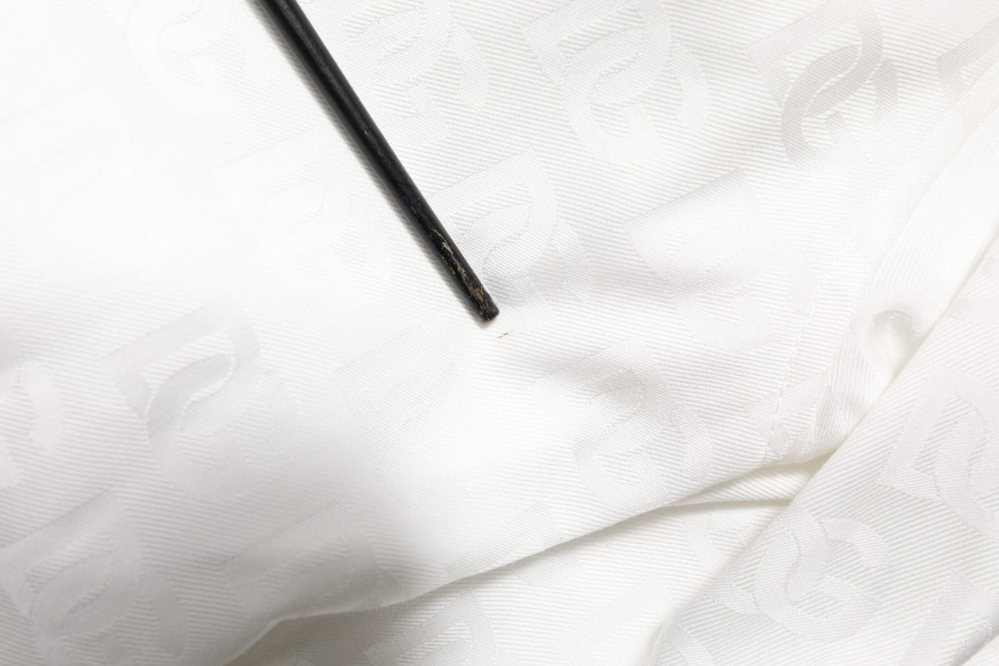 White DG Monogram Cotton Button Down Shirt