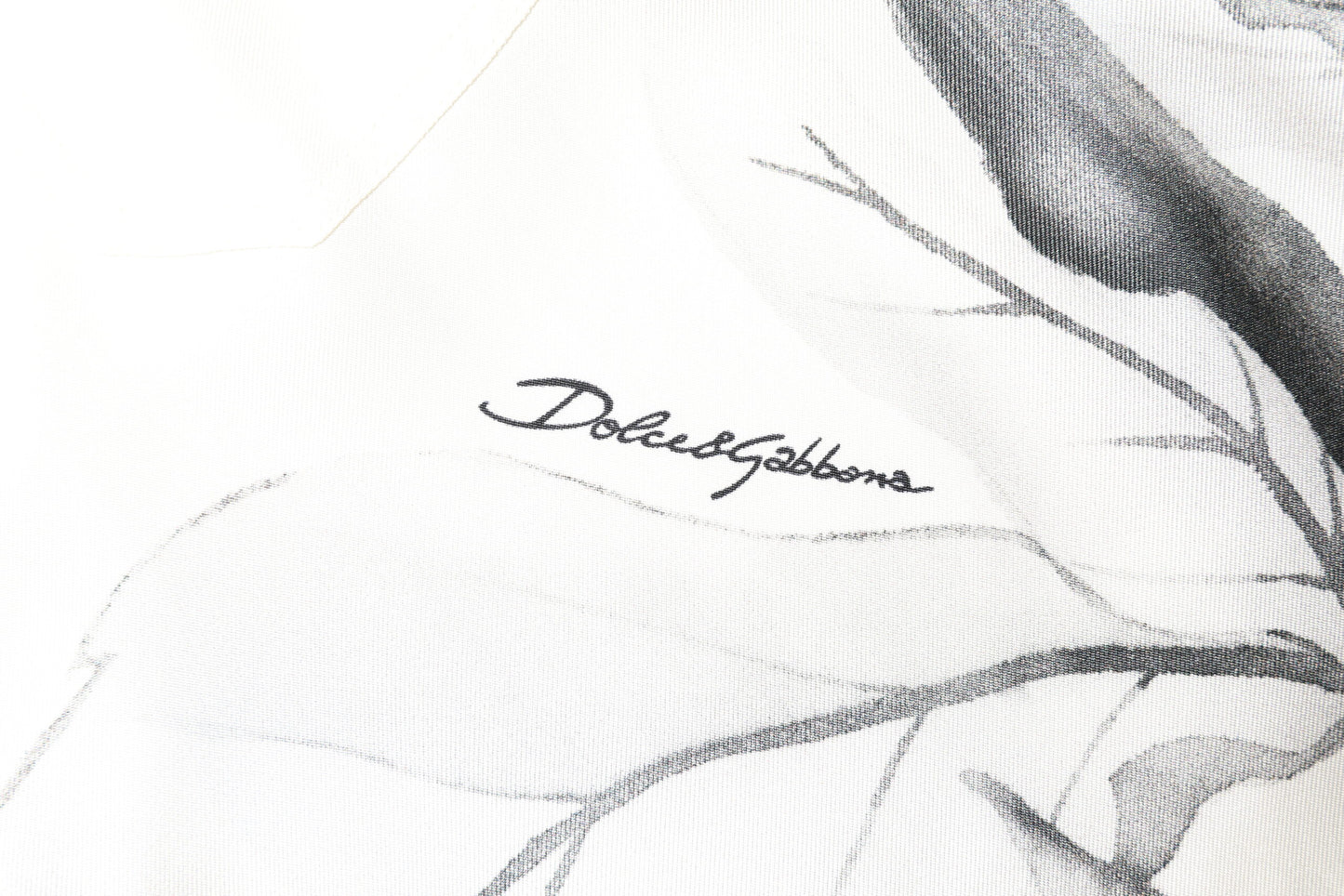 Dolce & Gabbana Ivory Silk Long Sleeves Men Casual Shirt