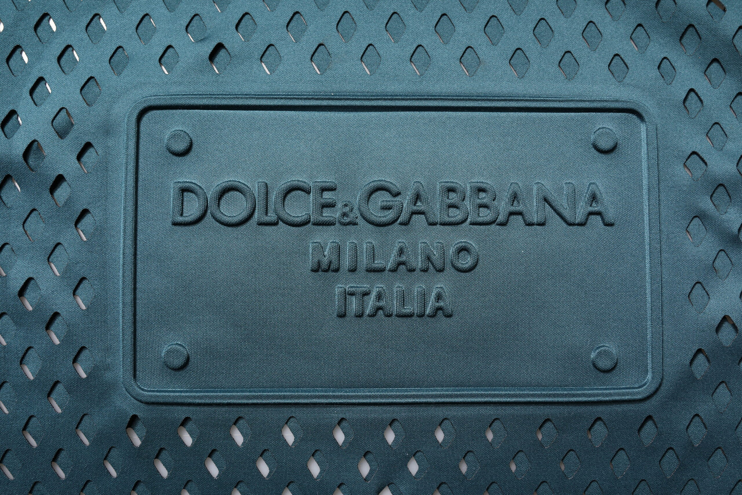 Green Perforated DG Embossed Pullover Sweater