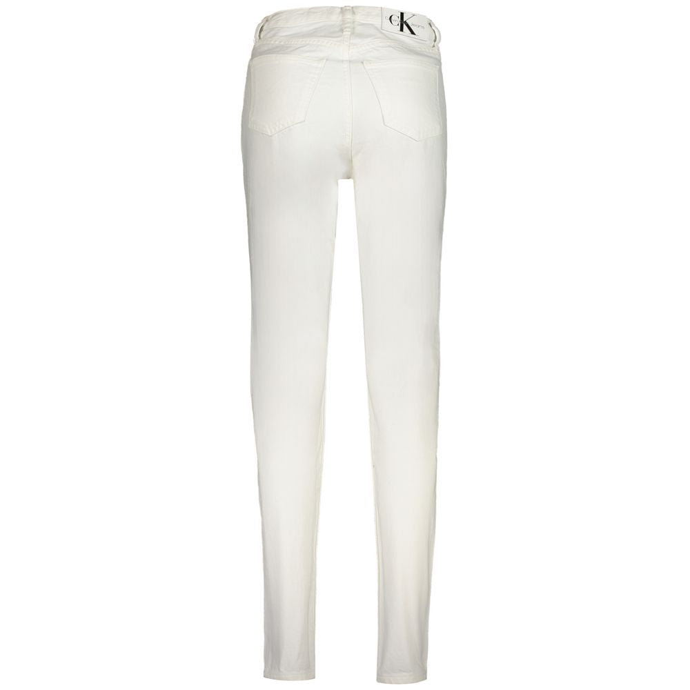 Calvin Klein White Cotton Jeans Denim