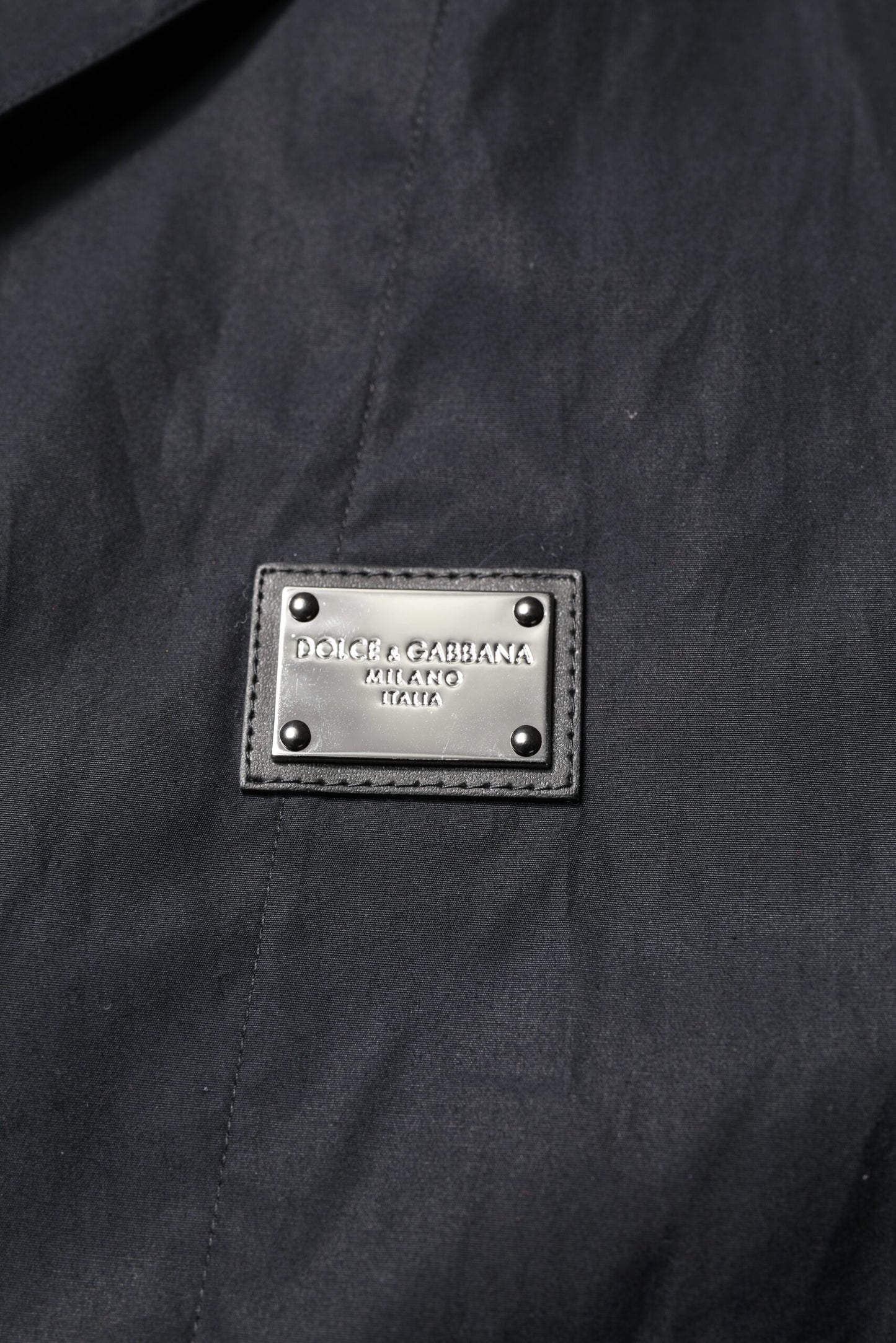 Dolce & Gabbana Black Short Sleeves Button Down Casual Shirt