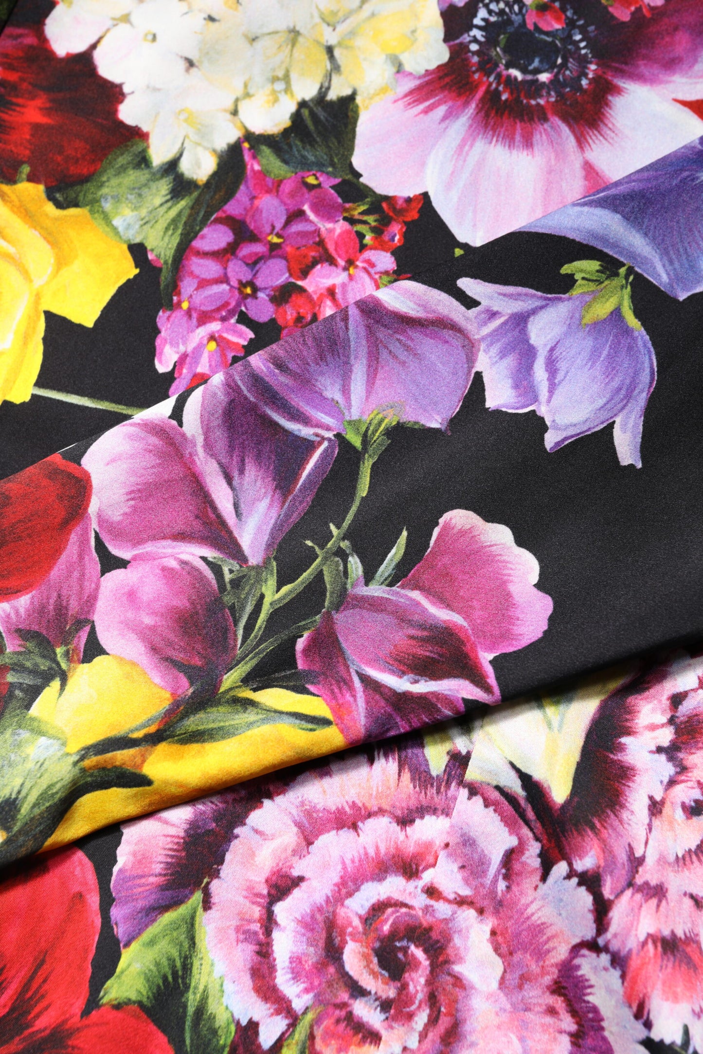 Dolce & Gabbana Multicolor Ortensies Long Sleeves Blouse Top