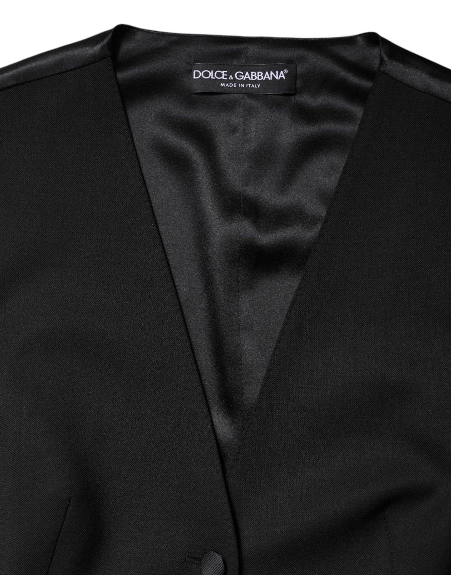 Black Wool Sleeveless Vest Waistcoat Top