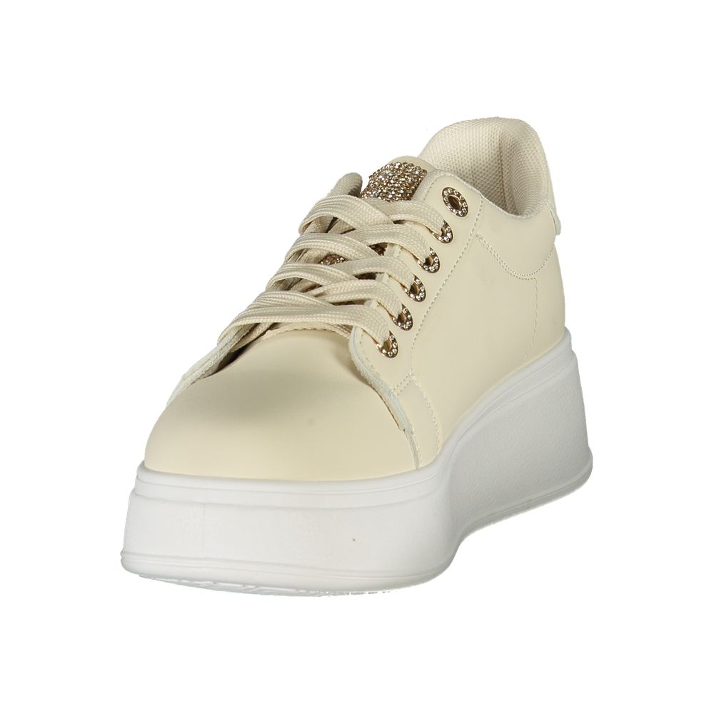 Laura Biagiotti Beige Polyester Women Sneaker