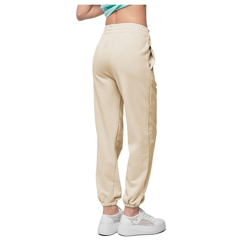 Beige Cotton Jeans & Pant