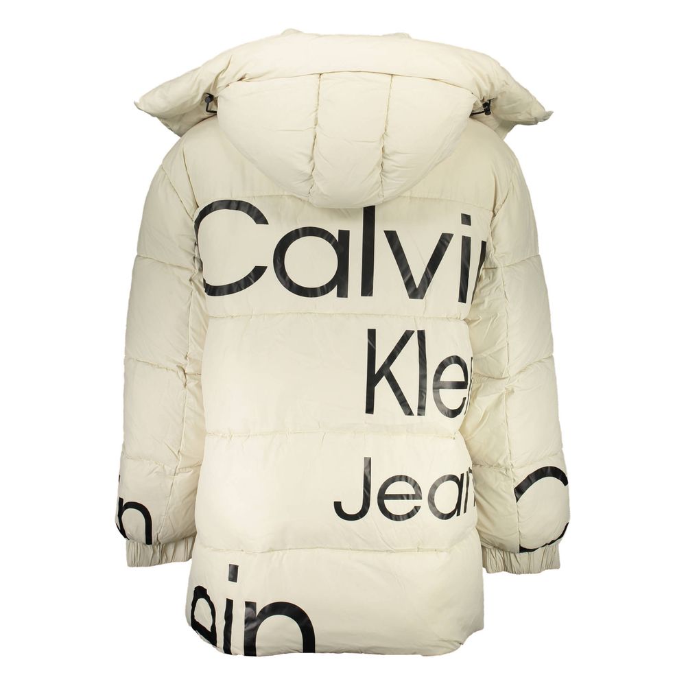 Calvin Klein Beige Polyester Jackets & Coat