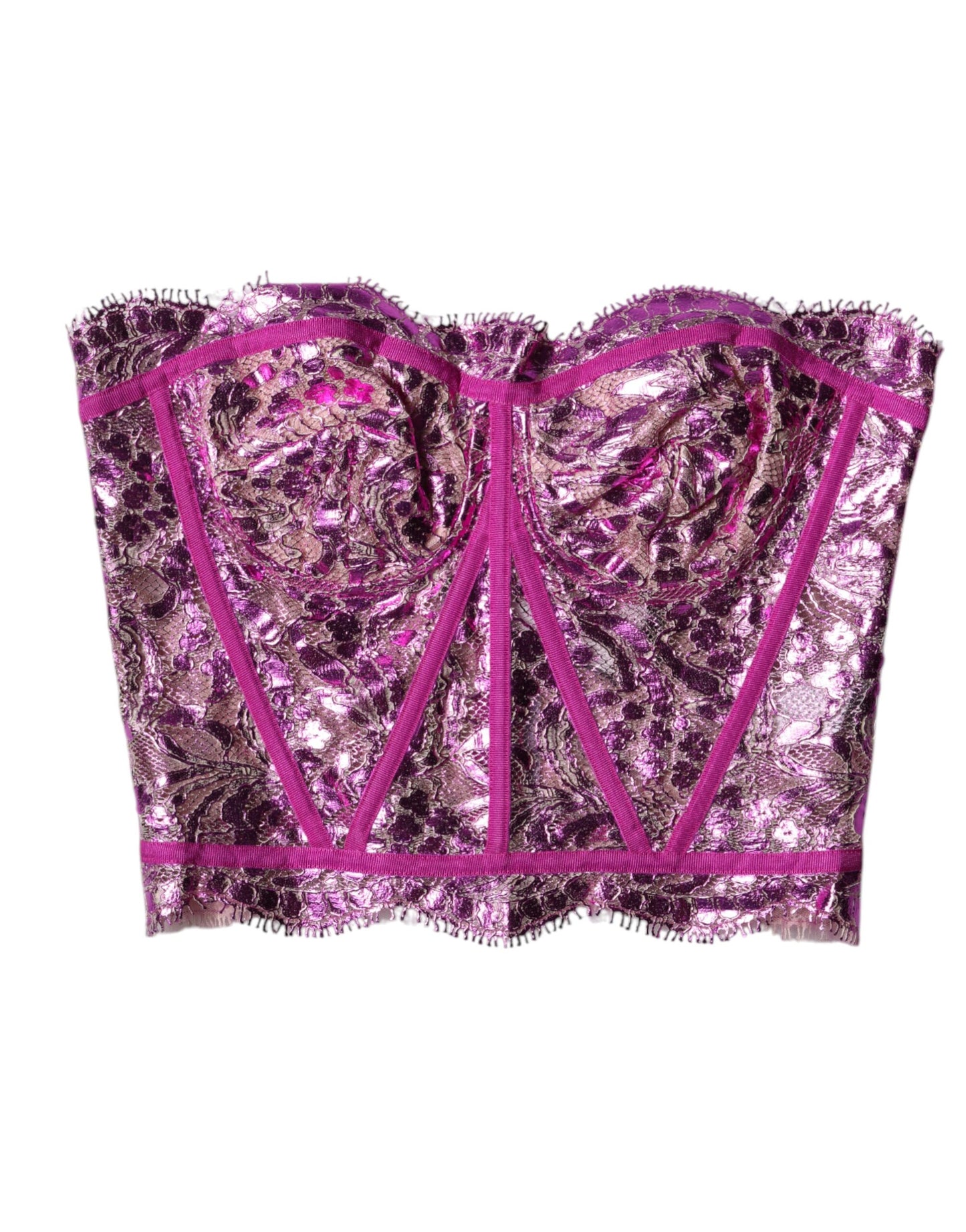 Pink Bustier Sleeveless Corset Blouse Top