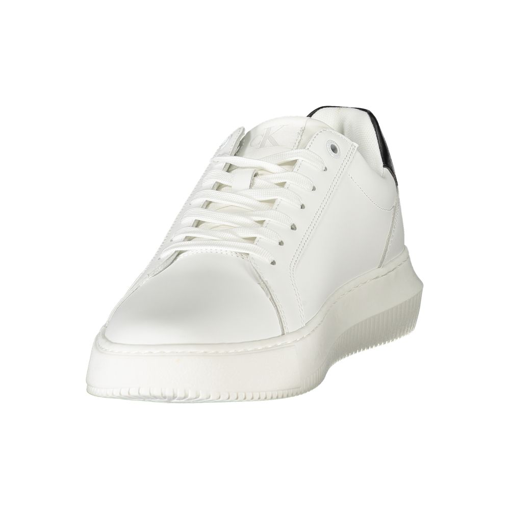 Calvin Klein White Polyester Athletic Sneakers
