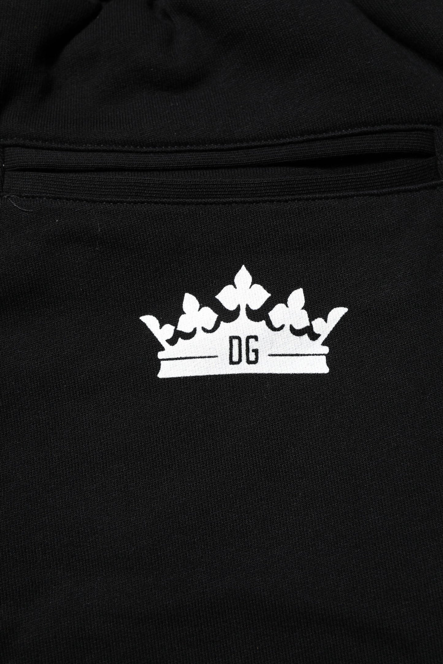 Black Cotton Crown Jogger Sweatpants Pants