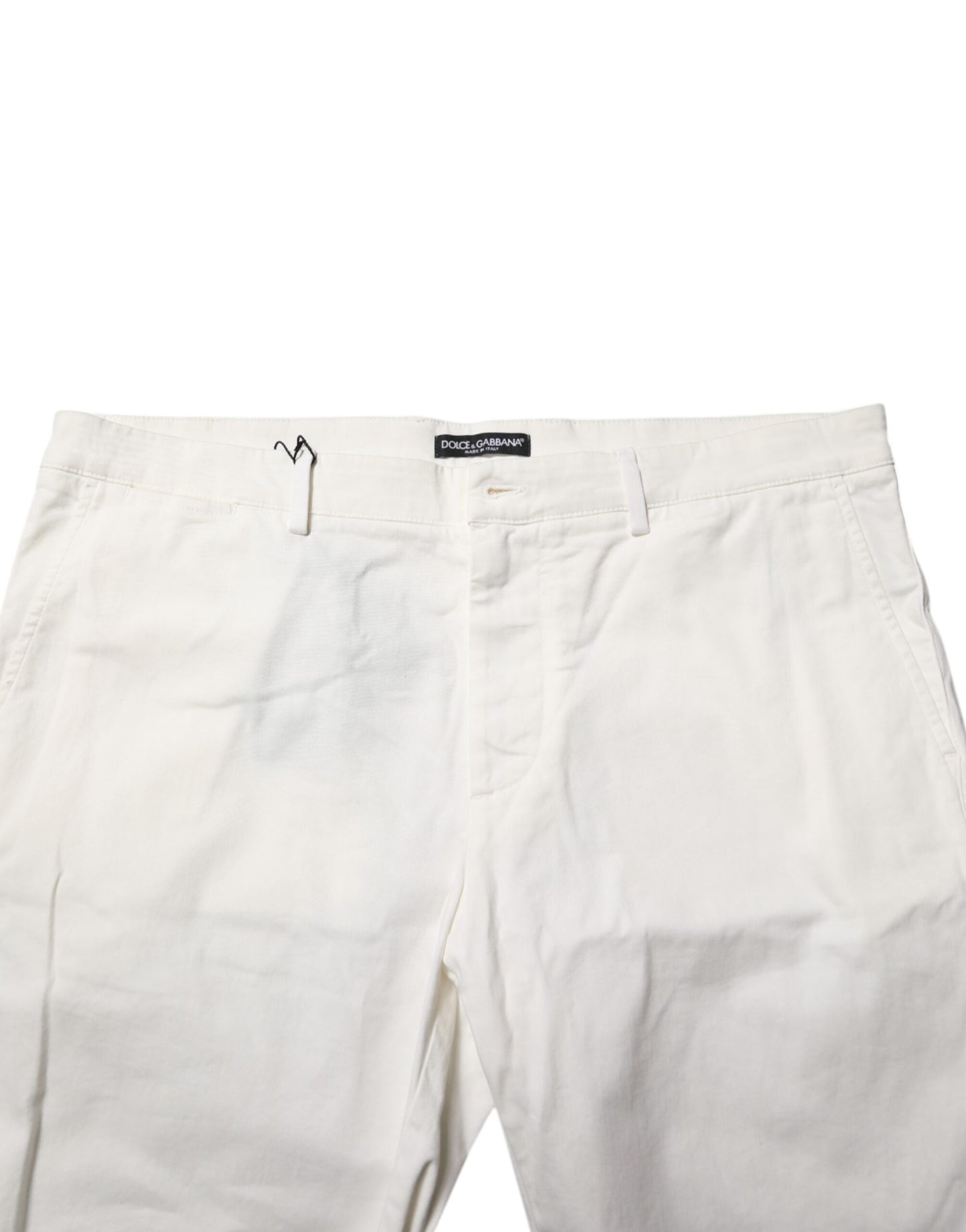 Dolce & Gabbana White Chinos Cotton Stretch Men Casual Shorts