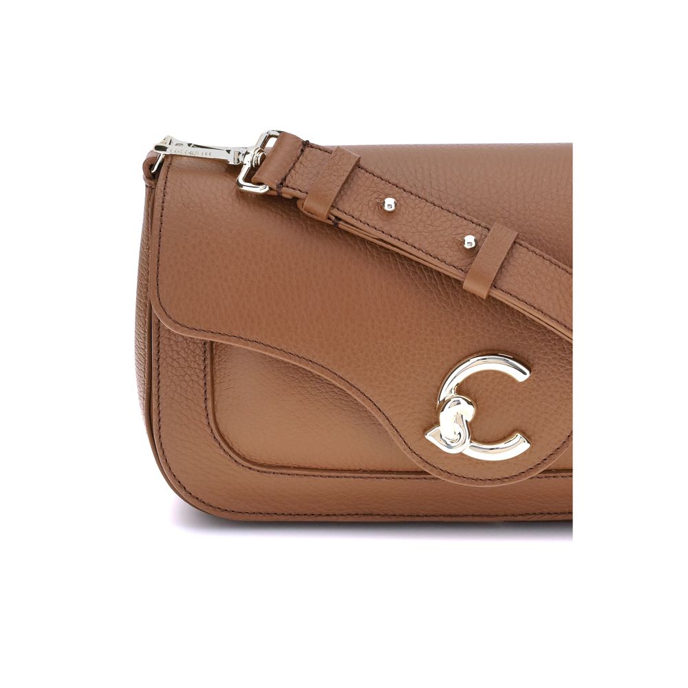 Coccinelle Brown Calf Leather Bos Taurus Shoulder Bag