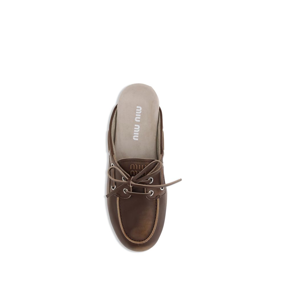 Leather Sabot Loafers